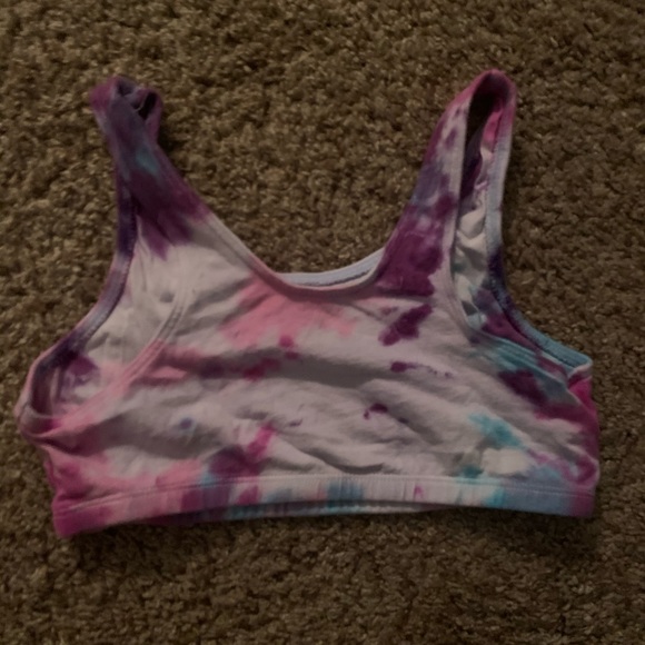 NWT pink/ purple/ blue tie dye sports bra - Picture 5 of 16